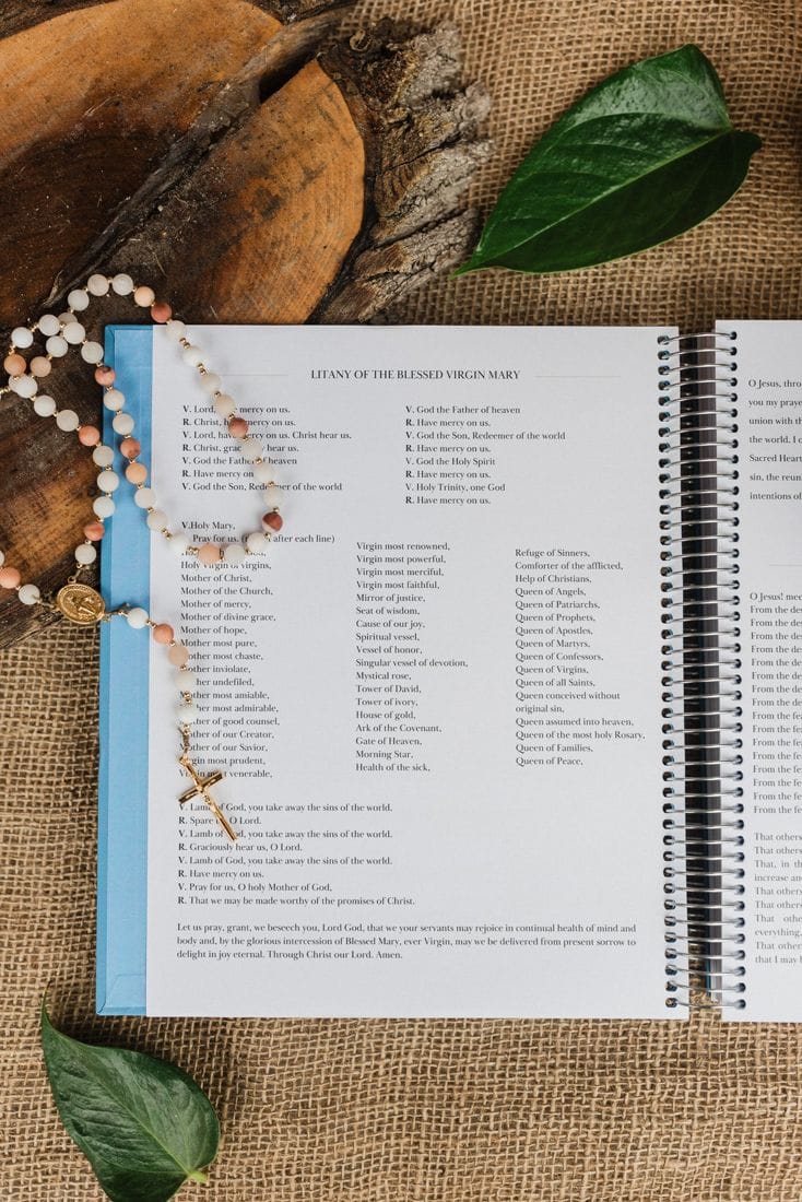 A litany printed in the planner